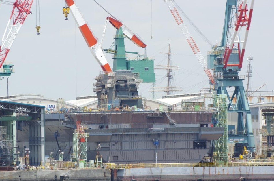 Build in progress on Second Japanese Izumo class helicopter carrier 2