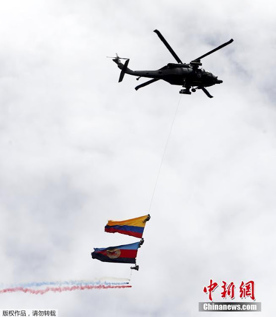 Colombian soldiers at Colombia Independence Day military parade 3