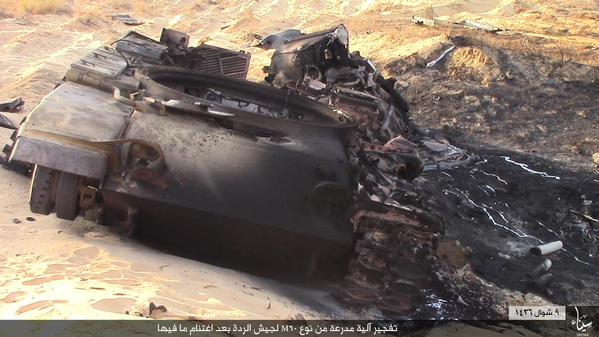 Egypt - ISIS Released Photos Of Destroyed Army M-60 Tank, Claimed They Blew Up In Sinai 3