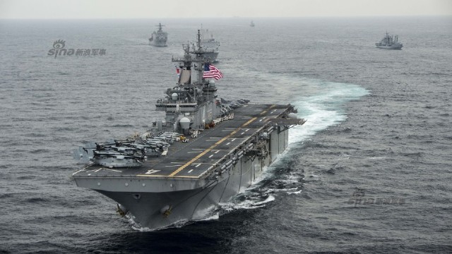 19 ships which took part in  US and South Korean drills 10