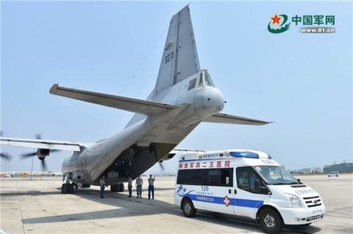 Chinese Navy PLAN Y-8X long-range maritime patrol aircraft lands for first time on Fiery Cross Reef 1