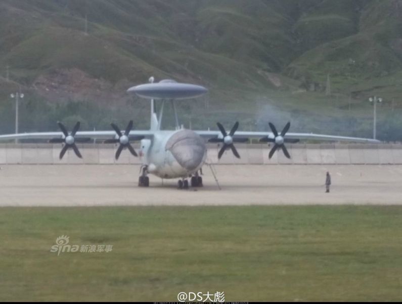 Tibet - China KJ 500 AWACS takes part in exercises along with J-10 fighters 2