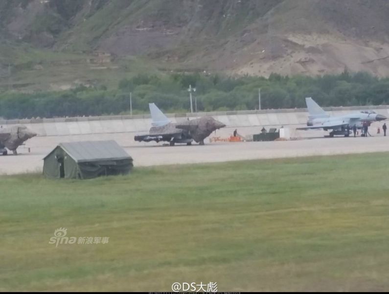 Tibet - China KJ 500 AWACS takes part in exercises along with J-10 fighters 4