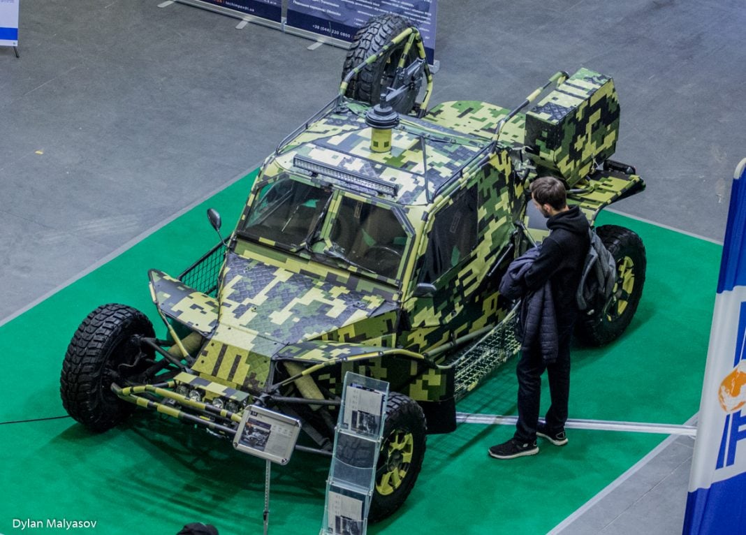 LTA ultra-light tactical vehicle at the Arms and Security 2017 defence exhibition in Kyiv. Photo by Dylan Malyasov
