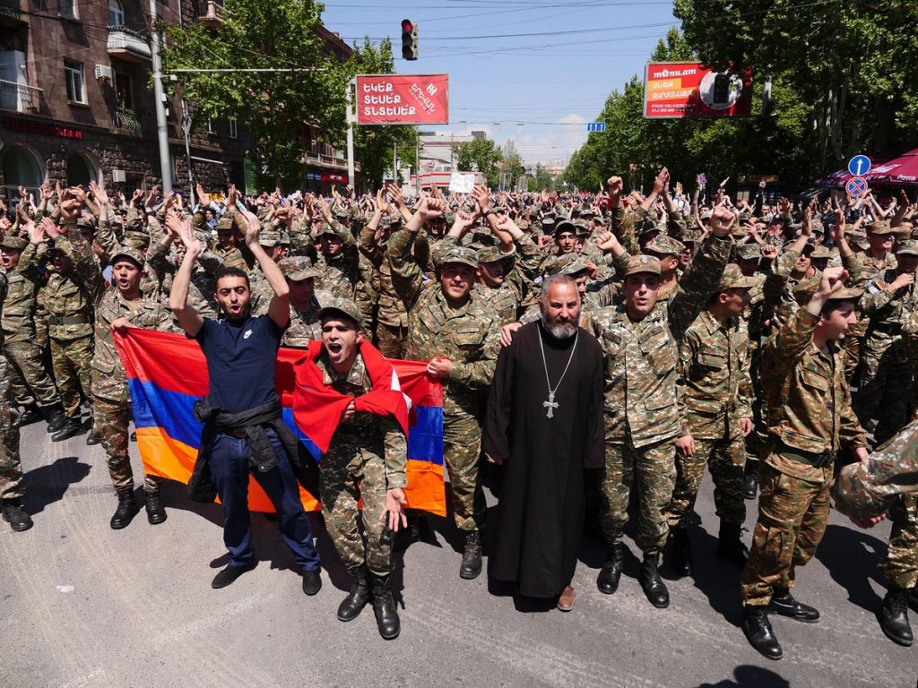 armenia s protests group of soldiers joins anti government protests soldiers joins anti government protests