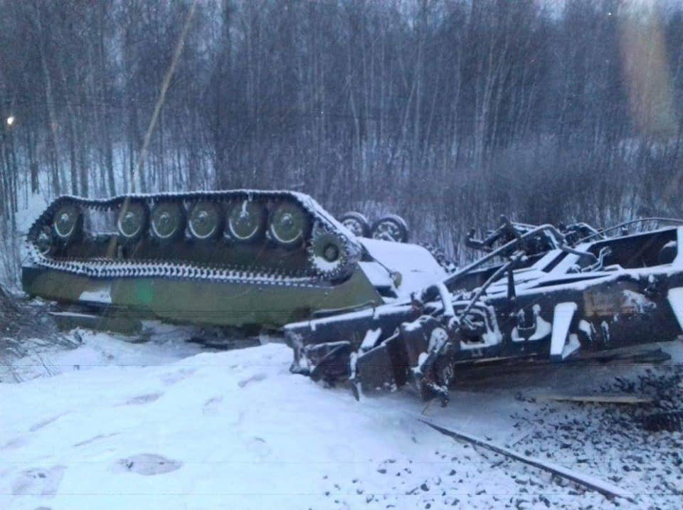 Russian Military Train Derails West Of Omsk