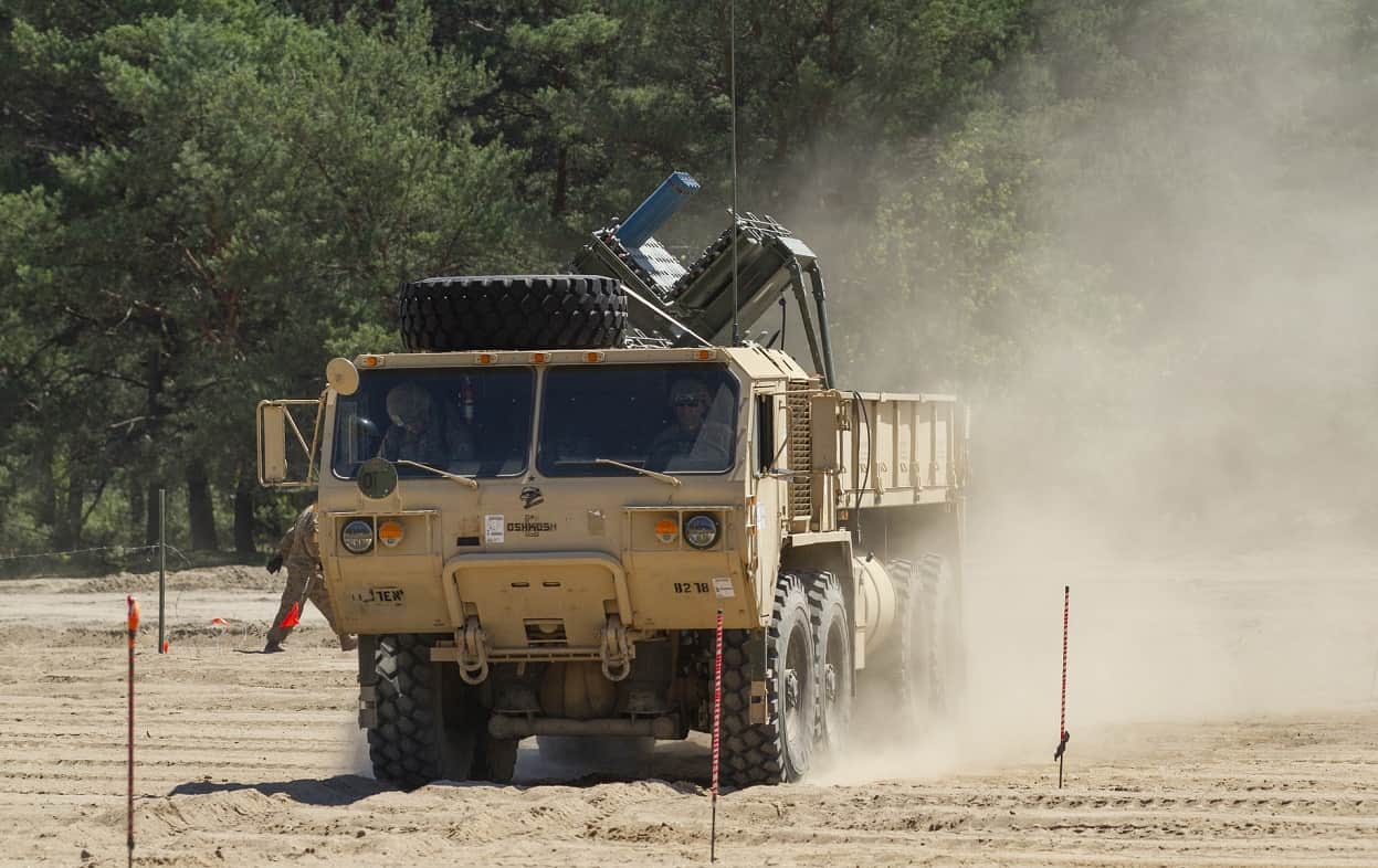 U.S. Army demos its high-speed mine dispensing system during exercises in Poland