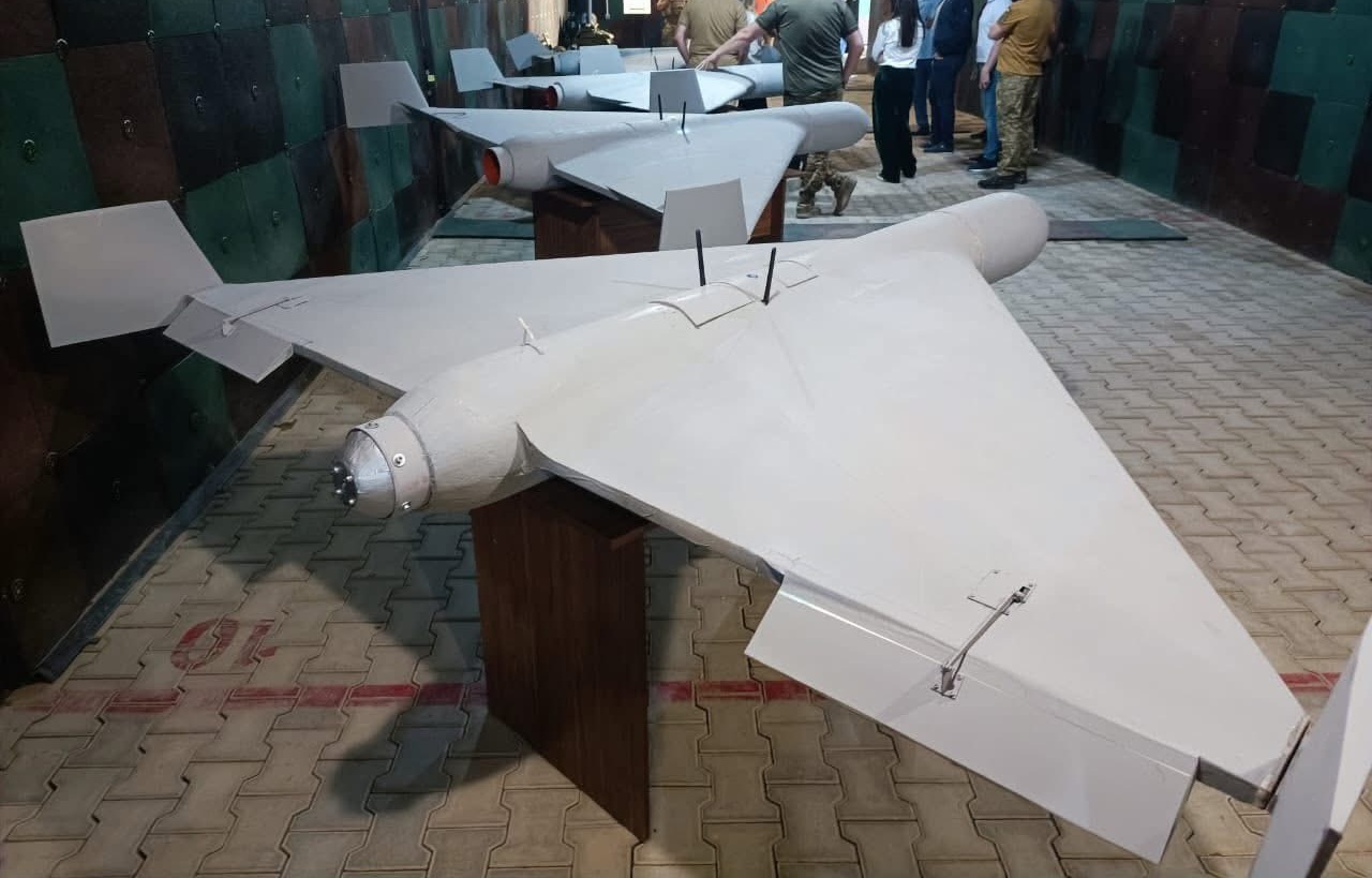 Ukrainian kamikaze drone by Wetruegun, an analogue of the Russian-made Shahed-136 drone