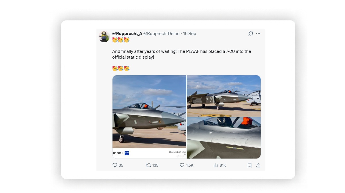 Screenshot from X 