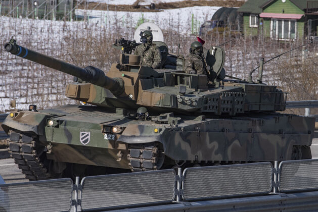 A K2 tank in Hongcheon, Republic of Korea, Feb. 13, 2025. Photo by Jason W. Cochran