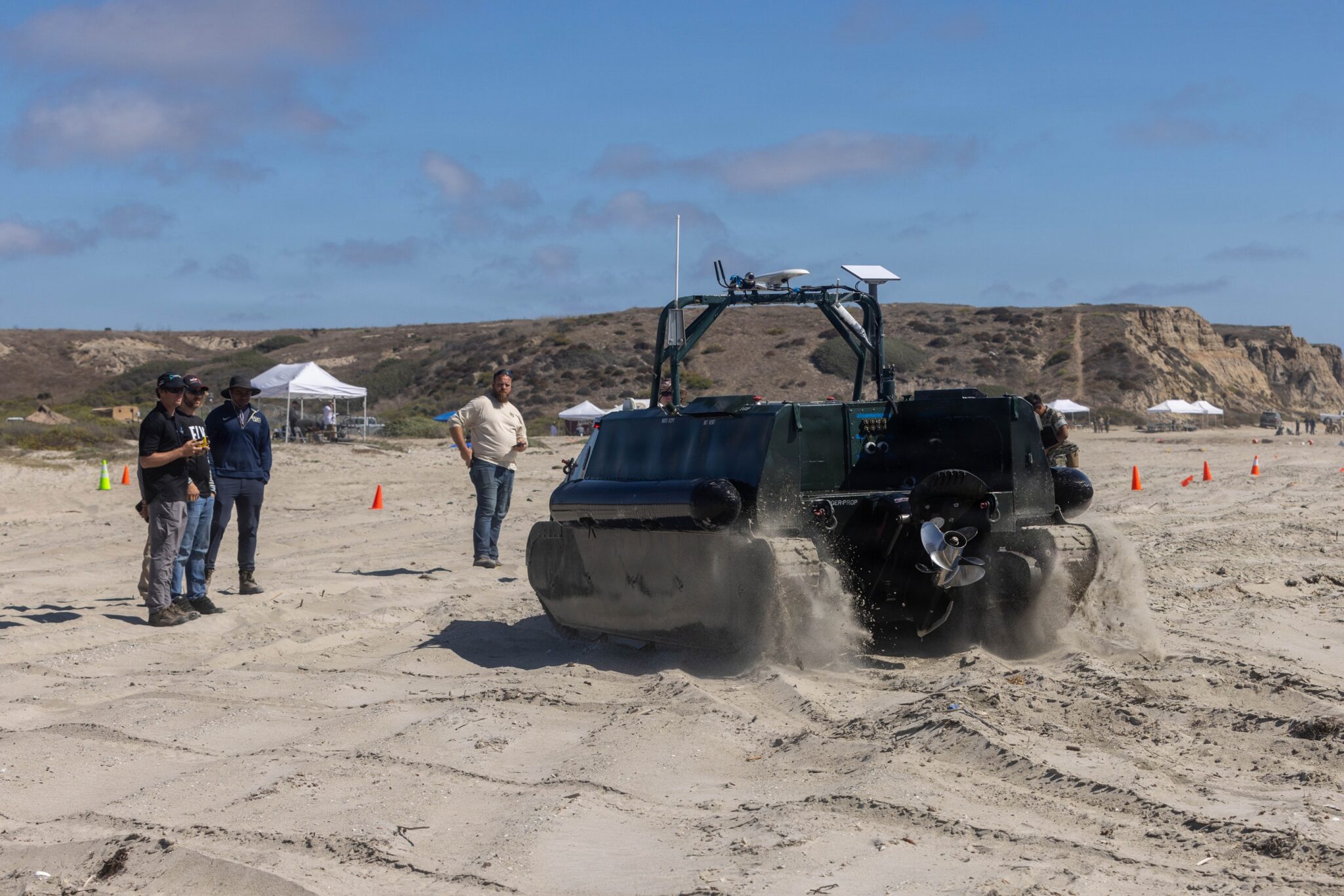 U.S. Marines test new unmanned amphibious craft